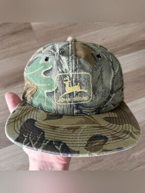Vintage Camouflage John Deere Trucker Hat